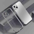 For iPhone 13 Electroplated Edge Frosted TPU Shockproof Case(Silver) - 1