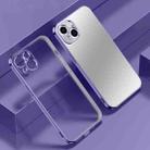 For iPhone 13 Electroplated Edge Frosted TPU Shockproof Case(Purple) - 1