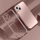 For iPhone 13 Pro Electroplated Edge Frosted TPU Shockproof Case (Pink Gold) - 1