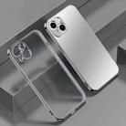 For iPhone 13 Pro Electroplated Edge Frosted TPU Shockproof Case (Silver) - 1