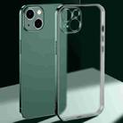 For iPhone 13 Pro Max Electroplated Edge Frosted TPU Shockproof Case (Deep Green) - 2