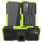 For Xiaomi Redmi 10 Tire Texture Shockproof TPU+PC Protective Case with Holder(Green) - 1