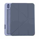 For iPad mini 2024 / mini 6 Deformation Transparent Acrylic Horizontal Flip PU Leather Tablet Case with Multi-folding Holder & Sleep / Wake-up Function & Pen Slot(Lavender Grey) - 1