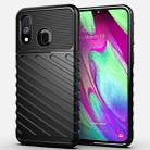 For Galaxy A40 Thunderbolt Shockproof TPU Soft Case(Black) - 1