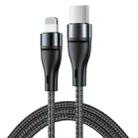 ADC-003 USB-C / Type-C to 8 Pin PD Fast Charging Weave Data Cable for iPhone, iPad, Length:1m(Black) - 1