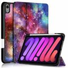 For iPad mini 6 Painted Pattern TPU Horizontal Flip Leather Tablet Case with Three-folding Holder & Pen Slot & Sleep / Wake-up Function(Milky Way) - 1