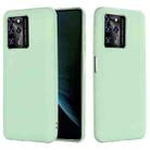 For ZTE Blade V30 Solid Color Liquid Silicone Dropproof Full Coverage Protective Case(Green) - 1