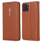 For iPhone 11 Pro Max GEBEI PU+TPU Horizontal Flip Protective Case with Holder & Card Slots(Brown) - 1