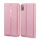 For iPhone XS Max GEBEI PU+TPU Horizontal Flip Protective Case with Holder & Card Slots(Rose Gold) - 1