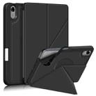 For iPad mini 6 Multi-folding Horizontal Flip PU Leather Shockproof Tablet Case with Holder & Sleep / Wake-up Function & Pen Slot(Black) - 1