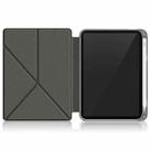 For iPad mini 6 Multi-folding Horizontal Flip PU Leather Shockproof Tablet Case with Holder & Sleep / Wake-up Function & Pen Slot(Grey) - 2
