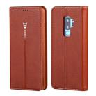 For Galaxy S9 GEBEI PU+TPU Horizontal Flip Protective Case with Holder & Card Slots(Brown) - 1
