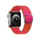 Two-color Nylon Braid Watch Band For Apple Watch Series 8&7 41mm / SE 2&6&SE&5&4 40mm / 3&2&1 38mm(Orange Pink) - 1