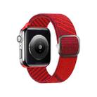 Two-color Nylon Braid Watch Band For Apple Watch Ultra 49mm / Series 8&7 45mm / SE 2&6&SE&5&4 44mm / 3&2&1 42mm(Heart Red Red) - 1