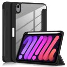 For iPad mini 6 Solid Color TPU + Acrylic Horizontal Flip Leather Tablet Case with Three-folding Holder & Sleep / Wake-up Function & Pen Slot(Black) - 1