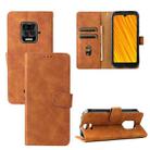 For Doogee S59 / S59 Pro Solid Color Skin Feel Magnetic Buckle Horizontal Flip Calf Texture PU Leather Case with Holder & Card Slots & Wallet(Brown) - 1