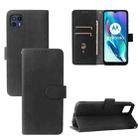 For Motorola Moto G50 5G Solid Color Skin Feel Magnetic Buckle Horizontal Flip Calf Texture PU Leather Case with Holder & Card Slots & Wallet(Black) - 1