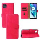For Motorola Moto G50 5G Solid Color Skin Feel Magnetic Buckle Horizontal Flip Calf Texture PU Leather Case with Holder & Card Slots & Wallet(Rose Red) - 1