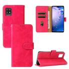 For Sharp Air Zero6 Solid Color Skin Feel Magnetic Buckle Horizontal Flip Calf Texture PU Leather Case with Holder & Card Slots & Wallet(Rose Red) - 1