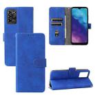 For ZTE Blade V30 Vita Solid Color Skin Feel Magnetic Buckle Horizontal Flip Calf Texture PU Leather Case with Holder & Card Slots & Wallet(Blue) - 1