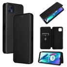 For Motorola Moto G50 5G Carbon Fiber Texture Horizontal Flip TPU + PC + PU Leather Case with Card Slot(Black) - 1