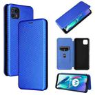 For Motorola Moto G50 5G Carbon Fiber Texture Horizontal Flip TPU + PC + PU Leather Case with Card Slot(Blue) - 1