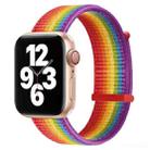 Hook and Loop Fastener Dual Section Watch Band For Apple Watch Series 9&8&7 41mm / SE 3&SE 2&6&SE&5&4 40mm / 3&2&1 38mm(Rainbow Colors) - 1