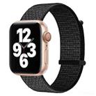Hook and Loop Fastener Dual Section Watch Band For Apple Watch Series 9&8&7 41mm / SE 3&SE 2&6&SE&5&4 40mm / 3&2&1 38mm(Reflective Black) - 1