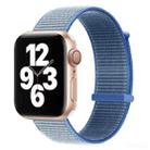 Hook and Loop Fastener Dual Section Watch Band For Apple Watch Series 9&8&7 41mm / SE 3&SE 2&6&SE&5&4 40mm / 3&2&1 38mm(Lake Blue) - 1