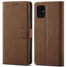 For Samsung Galaxy Note20 Ultra Frosted Anti-theft Brush Horizontal Flip Leather Case with Holder & Card Slots & Wallet(Coffee) - 1