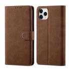 Frosted Anti-theft Brush Horizontal Flip Leather Case with Holder & Card Slots & Wallet For iPhone 11 Pro Max(Coffee) - 1