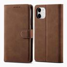 Frosted Anti-theft Brush Horizontal Flip Leather Case with Holder & Card Slots & Wallet For iPhone 11(Coffee) - 1