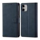 Frosted Anti-theft Brush Horizontal Flip Leather Case with Holder & Card Slots & Wallet For iPhone 11(Dark Blue) - 1