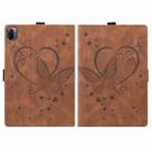 For Xiaomi Pad 5 / Pad 5 Pro Love Butterfly Pattern Horizontal Flip Leather Case with Holder & Sleep / Wake-up Function(Brown) - 2