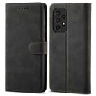 For Samsung Galaxy A52 5G/4G Frosted Anti-theft Brush Horizontal Flip Leather Case with Holder & Card Slots & Wallet(Black) - 1