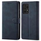 For Samsung Galaxy A52 5G/4G Frosted Anti-theft Brush Horizontal Flip Leather Case with Holder & Card Slots & Wallet(Dark Blue) - 1