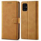For Samsung Galaxy A71 5G Frosted Anti-theft Brush Horizontal Flip Leather Case with Holder & Card Slots & Wallet(Yellow) - 1