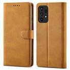 For Samsung Galaxy A72 5G/4G Frosted Anti-theft Brush Horizontal Flip Leather Case with Holder & Card Slots & Wallet(Yellow) - 1