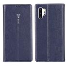For Galaxy Note 10+ GEBEI PU+TPU Horizontal Flip Protective Case with Holder & Card Slots(Blue) - 1