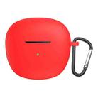 For QCY HT03 Integrated Liquid Silicone Earphone Protective Case with Hook(Red) - 1