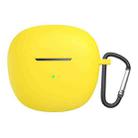 For QCY HT03 Integrated Liquid Silicone Earphone Protective Case with Hook(Yellow) - 1