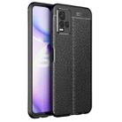 For vivo Y21 Litchi Texture TPU Shockproof Case(Black) - 1