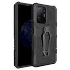 For Xiaomi Mi 11T / 11T Pro Armor Warrior Shockproof PC + TPU Protective Case(Black) - 1