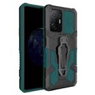 For Xiaomi Mi 11T / 11T Pro Armor Warrior Shockproof PC + TPU Protective Case(Green) - 1