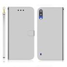 For Galaxy A10 / M10 Imitated Mirror Surface Horizontal Flip Leather Case with Holder & Card Slots & Wallet & Lanyard(Silver) - 1