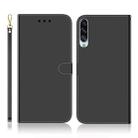 For Galaxy A90 5G Imitated Mirror Surface Horizontal Flip Leather Case with Holder & Card Slots & Wallet & Lanyard(Black) - 1