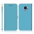For Galaxy S9 Imitated Mirror Surface Horizontal Flip Leather Case with Holder & Card Slots & Wallet & Lanyard(Blue) - 1