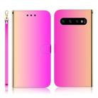 For Galaxy S10 Imitated Mirror Surface Horizontal Flip Leather Case with Holder & Card Slots & Wallet & Lanyard(Gradient Color) - 1
