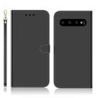 For Galaxy S10+ Imitated Mirror Surface Horizontal Flip Leather Case with Holder & Card Slots & Wallet & Lanyard(Black) - 1
