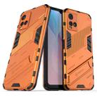 For vivo Y21 Punk Armor 2 in 1 PC + TPU Shockproof Case with Invisible Holder(Orange) - 1